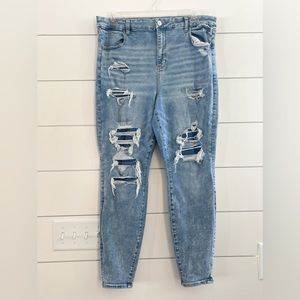 American Eagle Curvy Hi-Rise Distressed Jegging Jeans Size 18